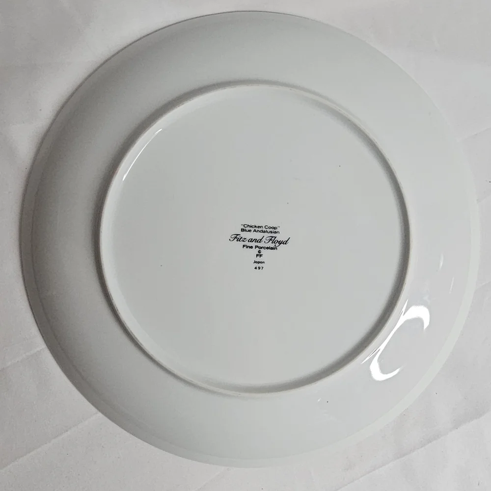 3 Fritz and Floyd Chicken Coop Porcelain Plates